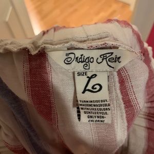 Striped wide leg pants